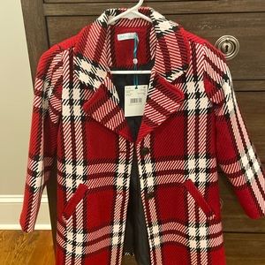 Girls Plaid Wool/Acrylic Abel & Lula coat